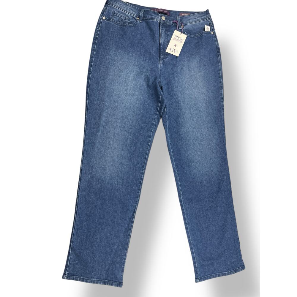 Gloria Vanderbilt Amanda Slimming Jeans Women’s 16 Average Dark Wash NWT